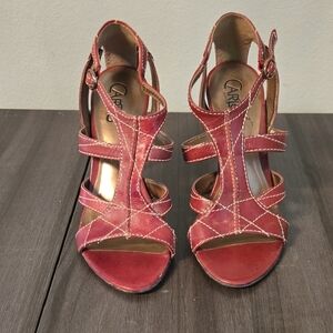 Carlos by Carlos Santana Red Strappy Heels